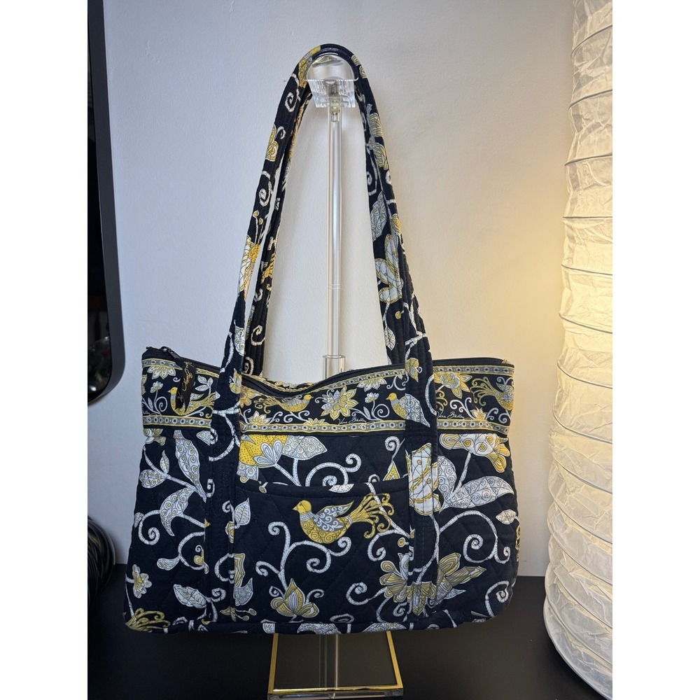 Vera Bradley‎ Yellow Bird Little Betsy Shoulder Zippered Bag EUC